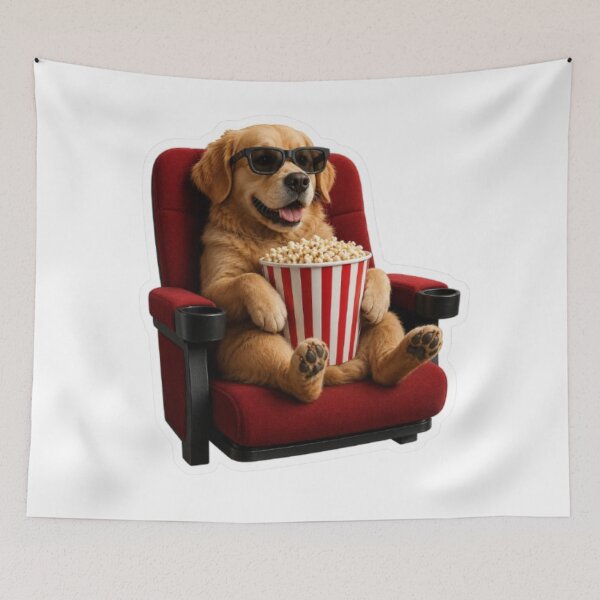 Item preview, Happy Dog Movie Night designed and sold by Snurly.