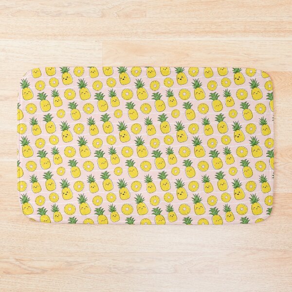 Item preview, Cute Pineapple Kawaii Style Artwork - Seamless Print  designed and sold by TheArtsyUniverse.