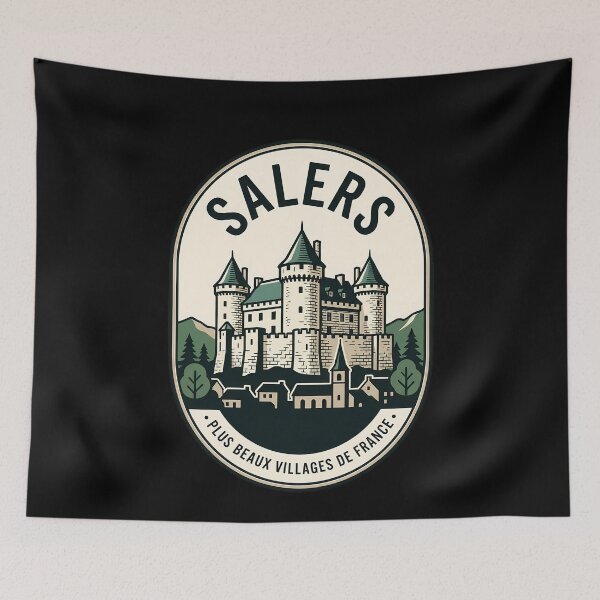 Item preview, Salers France Medieval Village Vintage Travel Emblem designed and sold by k3rstman1.