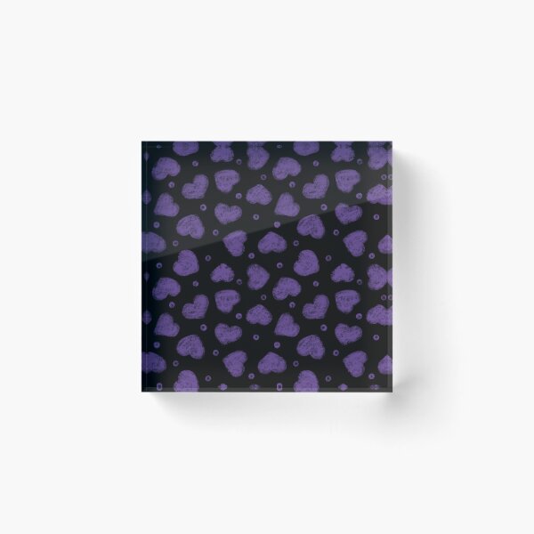 Item preview, Purple and Black Hearts pattern designed and sold by LAEC-Shop.