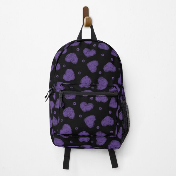 Item preview, Purple and Black Hearts pattern designed and sold by LAEC-Shop.