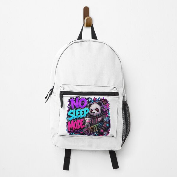 Item preview, NO SLEEP MODE Panda Gaming Sticker | Neon Gamer Bear Esports Streetwear Graphic Design designed and sold by Stylestickers55.