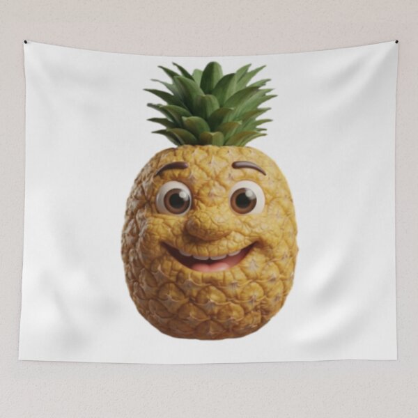 Item preview, Happy Cute Pineapple 3D Character Art designed and sold by TripleVertex-1.