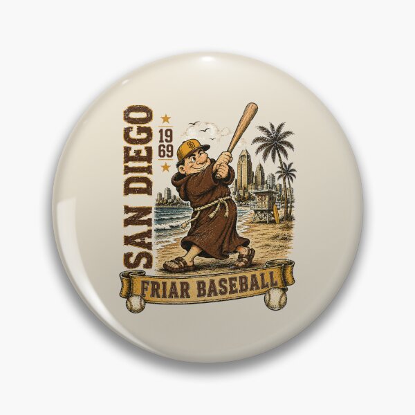 Item preview, San Diego Friar Baseball Vintage Mascot,  Retro Coastal Baseball Fan Gift designed and sold by GhostDawgs.