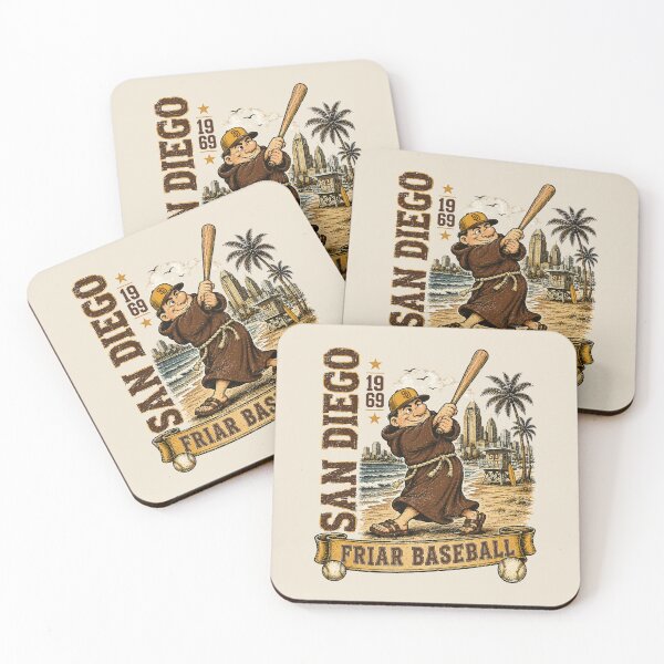 Item preview, San Diego Friar Baseball Vintage Mascot,  Retro Coastal Baseball Fan Gift designed and sold by GhostDawgs.