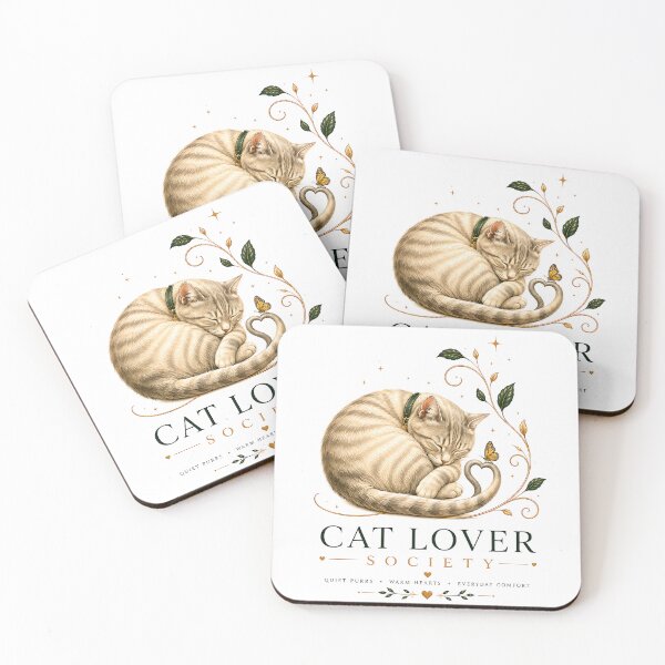 Item preview, Cat Lover Society – Sleeping Cat | Cute Cat Lover Gift | Cozy Cat T-Shirt | Cat Mom | Cat Dad | Feline Lover Design designed and sold by Digital Culture Studio.
