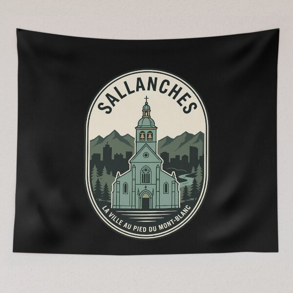 Item preview, Sallanches French Alps Vintage Travel Emblem designed and sold by k3rstman1.