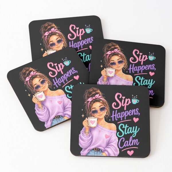 Item preview, Sip Happens Stay Calm designed and sold by pintartipuduran.