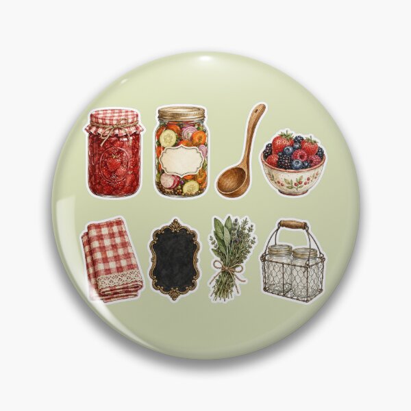 Item preview, Homestead Pantry Stickers designed and sold by Whimsical Cottagecore Art.