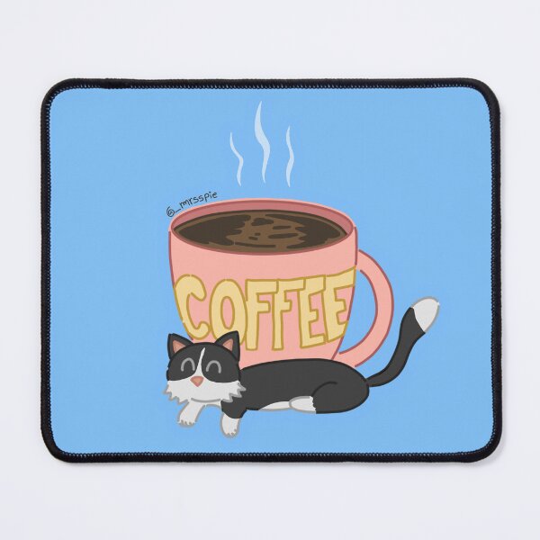 Item preview, Tuxedo cat with a cup of coffee designed and sold by Spie-arts.