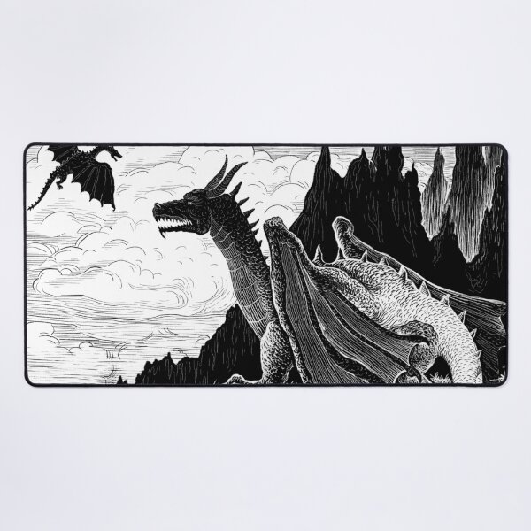 Item preview, Dragon Guardian Pen and Ink Illustration designed and sold by Nicoleta Dabija.