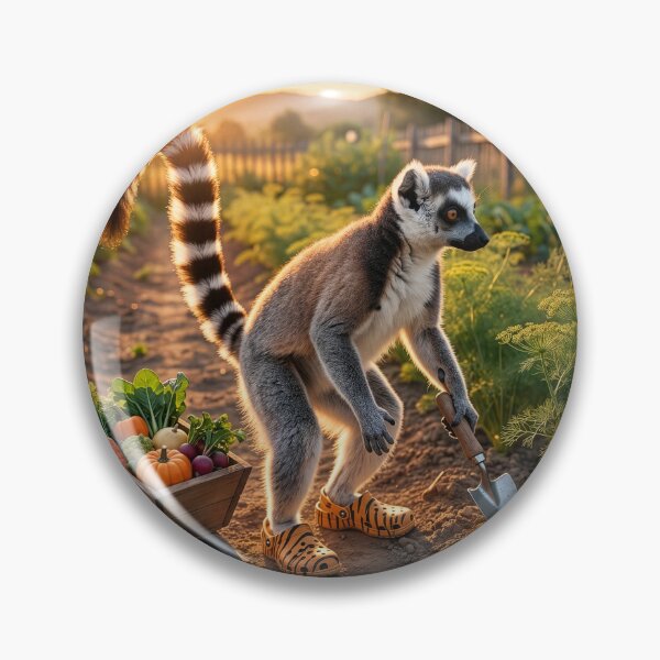 Item preview, Ring-Tailed Lemur Harvests Vegetables and Herbs designed and sold by Tridentulus.