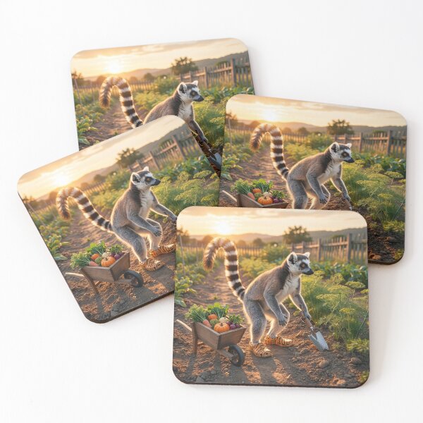 Item preview, Ring-Tailed Lemur Harvests Vegetables and Herbs designed and sold by Tridentulus.