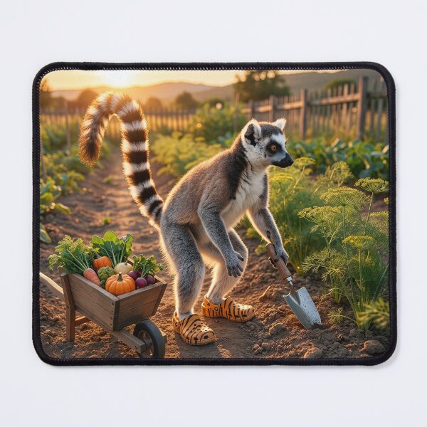 Item preview, Ring-Tailed Lemur Harvests Vegetables and Herbs designed and sold by Tridentulus.