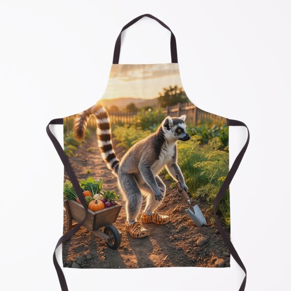 Item preview, Ring-Tailed Lemur Harvests Vegetables and Herbs designed and sold by Tridentulus.