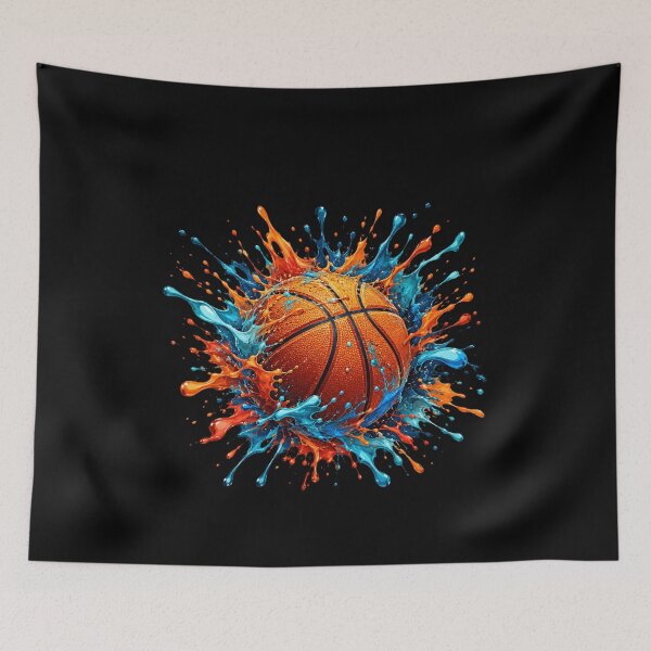 Item preview, Basketball Splashing in Vivid Colors designed and sold by pintartipuduran.