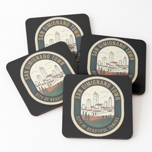 Item preview, San Gimignano Italy Vintage Travel Emblem Towers designed and sold by k3rstman1.