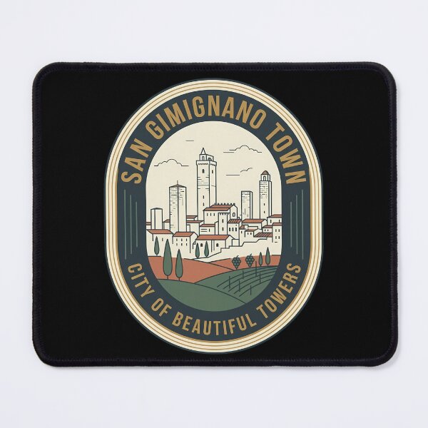 Item preview, San Gimignano Italy Vintage Travel Emblem Towers designed and sold by k3rstman1.