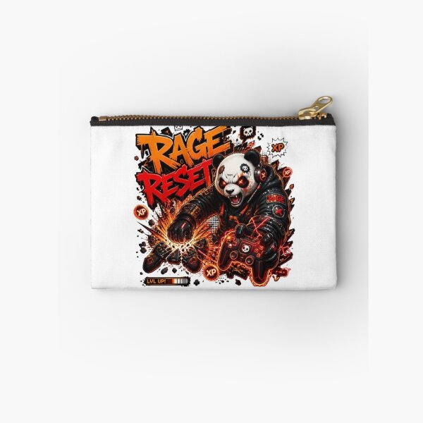 Item preview, RAGE RESET Panda Gaming Sticker | Neon Cyber Gamer Graphic Design designed and sold by Stylestickers55.