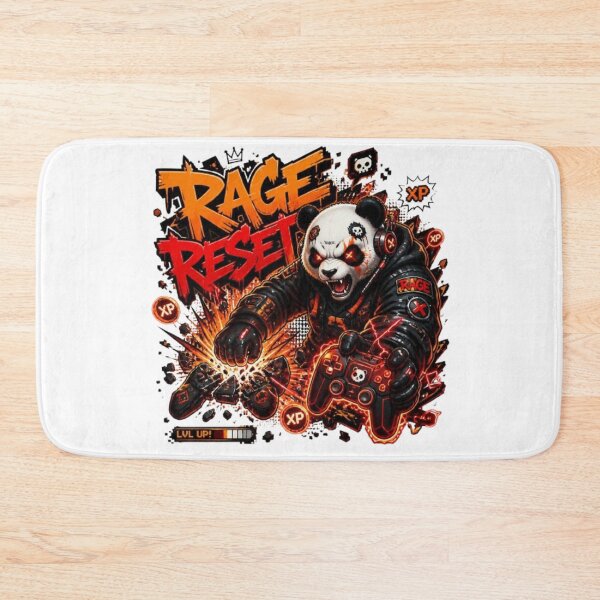 Item preview, RAGE RESET Panda Gaming Sticker | Neon Cyber Gamer Graphic Design designed and sold by Stylestickers55.