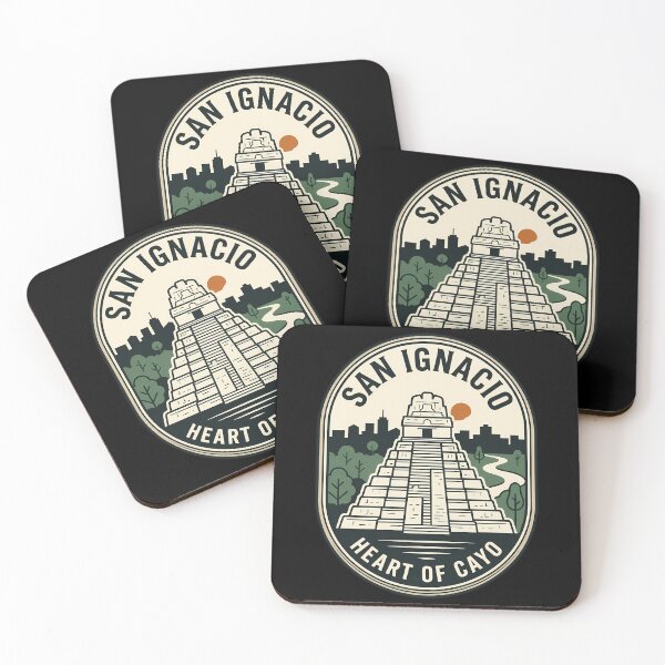 Item preview, San Ignacio Belize Mayan Ruins Vintage Travel Emblem designed and sold by k3rstman1.
