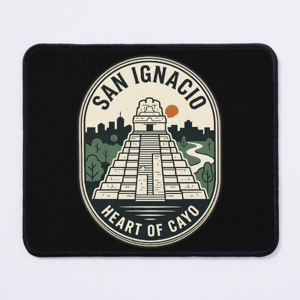 Item preview, San Ignacio Belize Mayan Ruins Vintage Travel Emblem designed and sold by k3rstman1.
