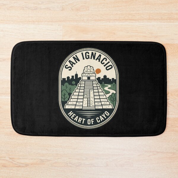 Item preview, San Ignacio Belize Mayan Ruins Vintage Travel Emblem designed and sold by k3rstman1.