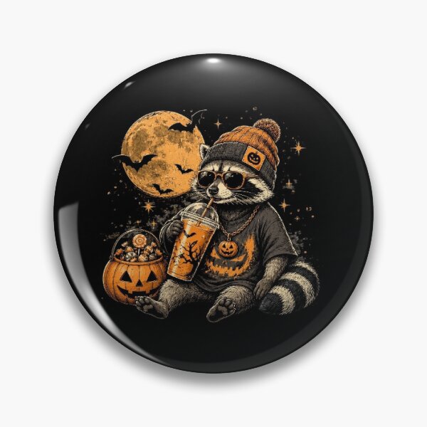 Item preview, Funny Trash Panda Witch Halloween Cute Raccoon Pumpkin Spice Coffee designed and sold by DesignDenDo ⭐⭐⭐⭐⭐.