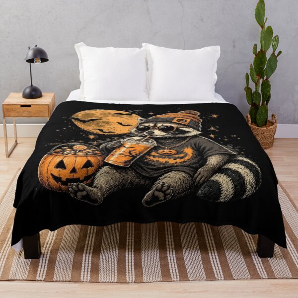 Item preview, Funny Trash Panda Witch Halloween Cute Raccoon Pumpkin Spice Coffee designed and sold by DesignDenDo ⭐⭐⭐⭐⭐.