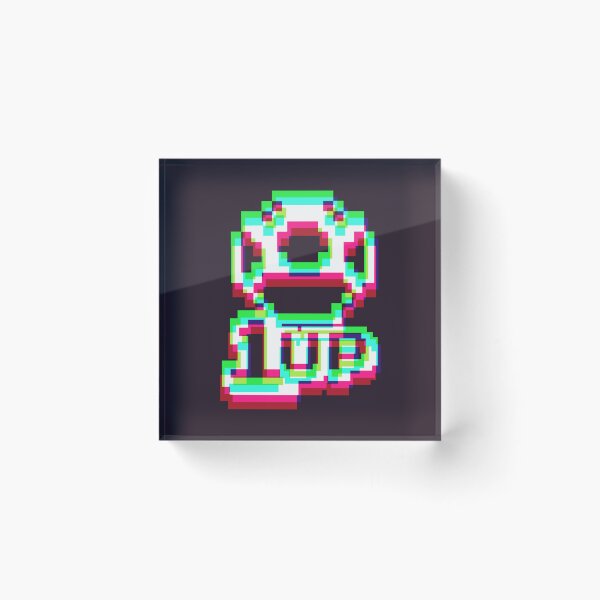 Item preview, 1up Mushroom Negative Synthwave 3 designed and sold by animinimal.