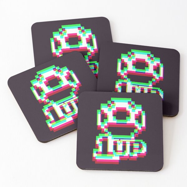 Item preview, 1up Mushroom Negative Synthwave 3 designed and sold by animinimal.