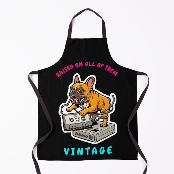 Item preview, Raised On All Of Them Vintage French Bulldog 90s Cassette Tape designed and sold by LeSoniPapaPrint.