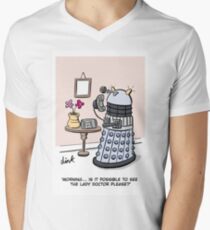 Female Doctor Who Cartoon Men's V-Neck T-Shirt