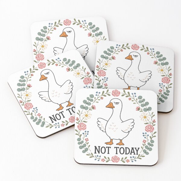 Item preview, Not Today Snarky Goose Funny Cottagecore Cute Angry Goose Gift designed and sold by StitchAndSnarkCo.