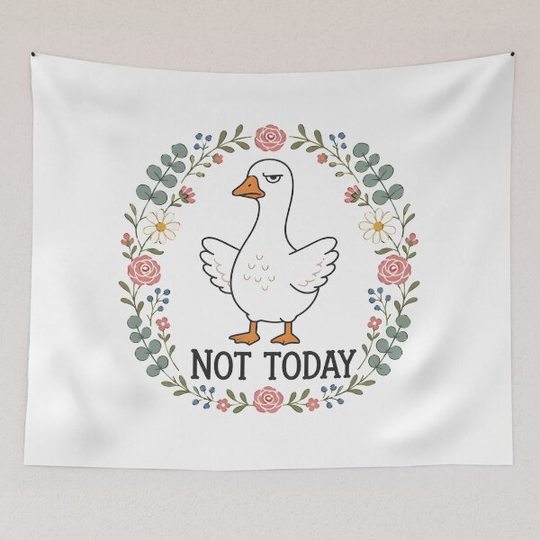 Item preview, Not Today Snarky Goose Funny Cottagecore Cute Angry Goose Gift designed and sold by StitchAndSnarkCo.