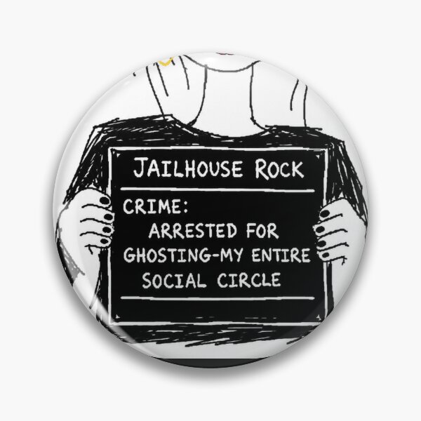 Item preview, Arrested for Ghosting Everyone | Funny Mugshot Doodle Sticker & T-Shirt Design designed and sold by designbyuzi.