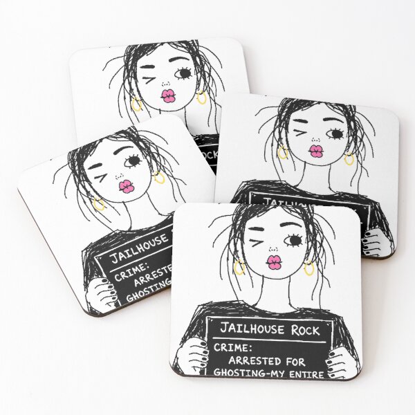 Item preview, Arrested for Ghosting Everyone | Funny Mugshot Doodle Sticker & T-Shirt Design designed and sold by designbyuzi.