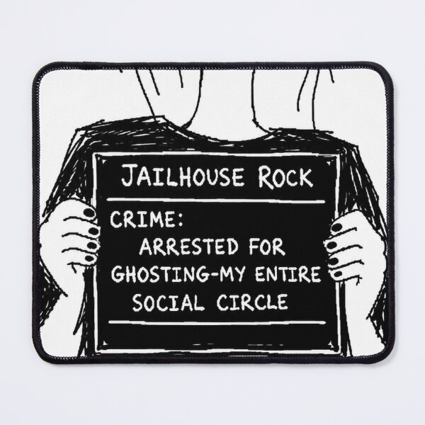Item preview, Arrested for Ghosting Everyone | Funny Mugshot Doodle Sticker & T-Shirt Design designed and sold by designbyuzi.
