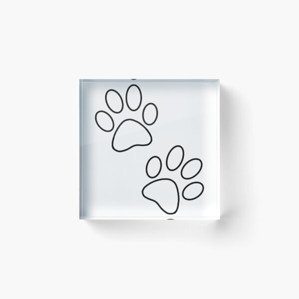 Item preview, Paw Print Outline Line Art Design designed and sold by The-SilentPlace.