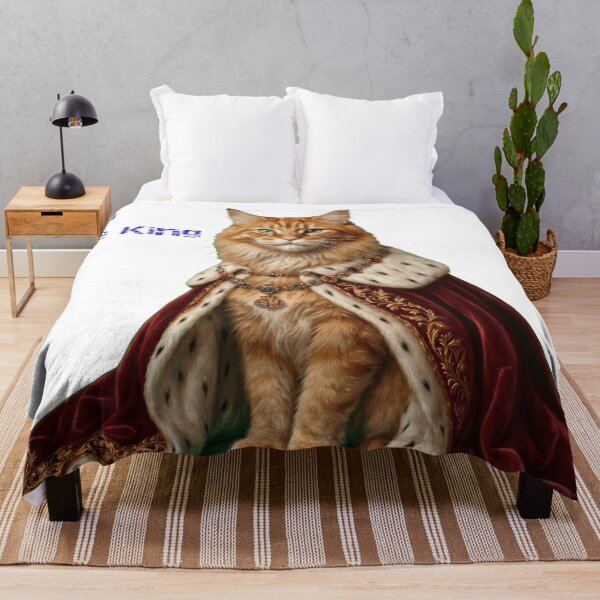 Item preview, Funny orange king cat with royal cape and royal mantle designed and sold by TheCoolCatsMx.