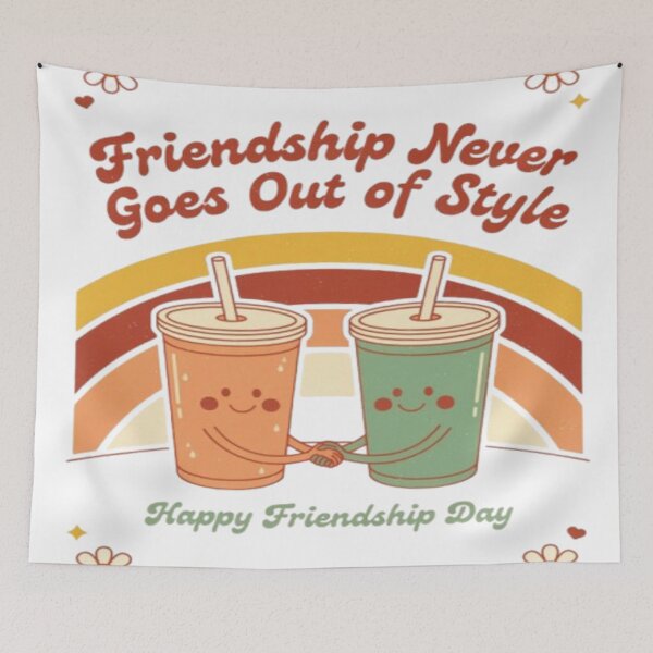 Item preview, Cute Retro "Friendship Never Goes Out of Style" - 70s Vibe designed and sold by InspiredCreatives.