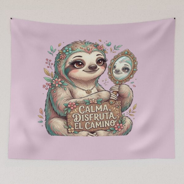 Item preview, cute sloth motivational,calm enjoy the journey designed and sold by XertHardcore.