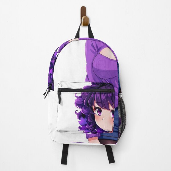 Item preview, Curly-haired anime girl wears purple sweater with gentle expression designed and sold by BiranoVule.