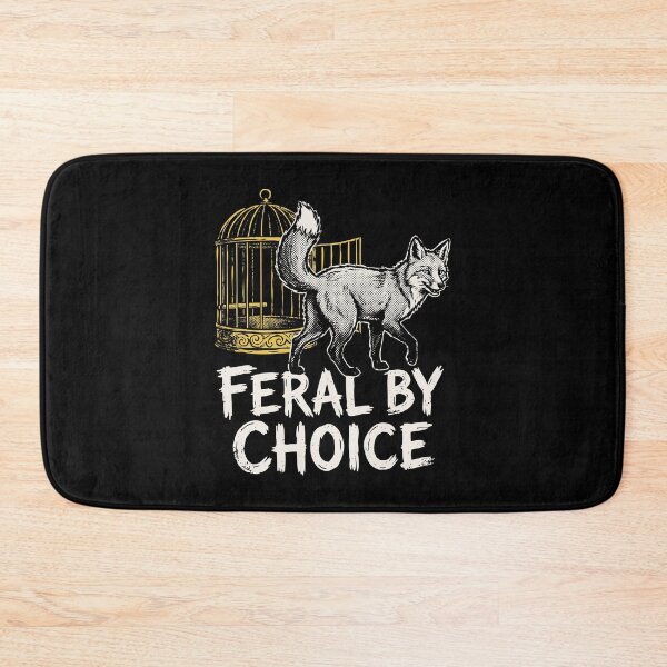 Item preview, Feral By Choice Fox Open Cage Grunge Dark Humor Art designed and sold by cabana.space.