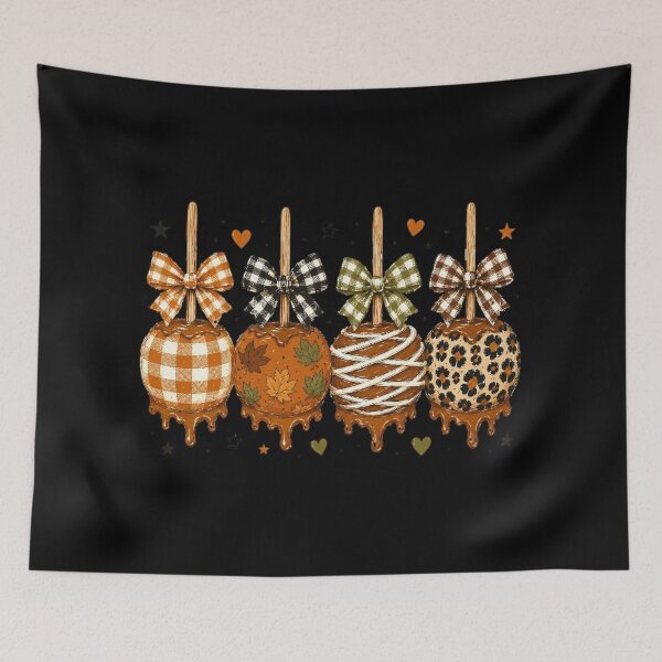 Item preview, Coquette Caramel Candy Apple Fall Autumn Treats Apple Orchard Halloween designed and sold by DesignDenDo ⭐⭐⭐⭐⭐.