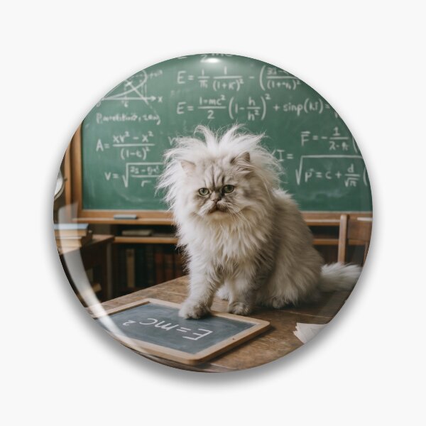 Item preview, Genius scientist cat with formula on blackboard physics and mathematics designed and sold by TheCoolCatsMx.