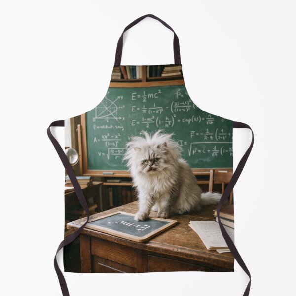 Item preview, Genius scientist cat with formula on blackboard physics and mathematics designed and sold by TheCoolCatsMx.