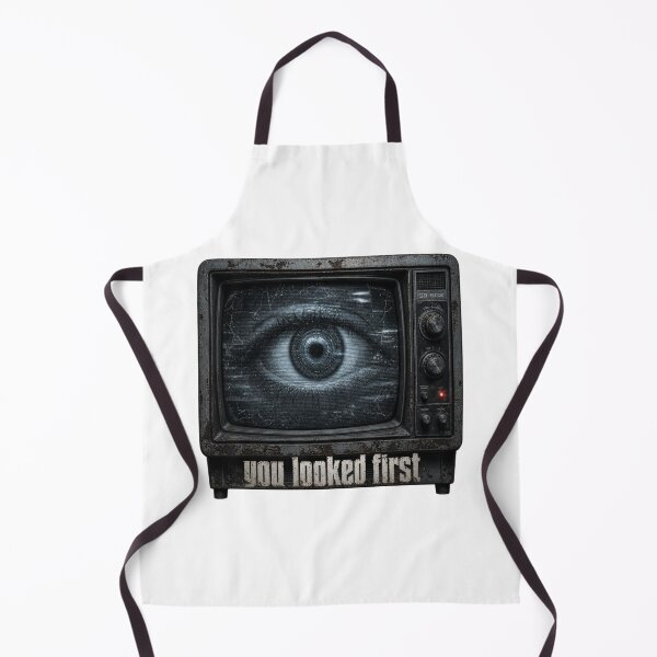 Item preview, You Looked First – Creepy Vintage TV Design designed and sold by FadedFrequency.