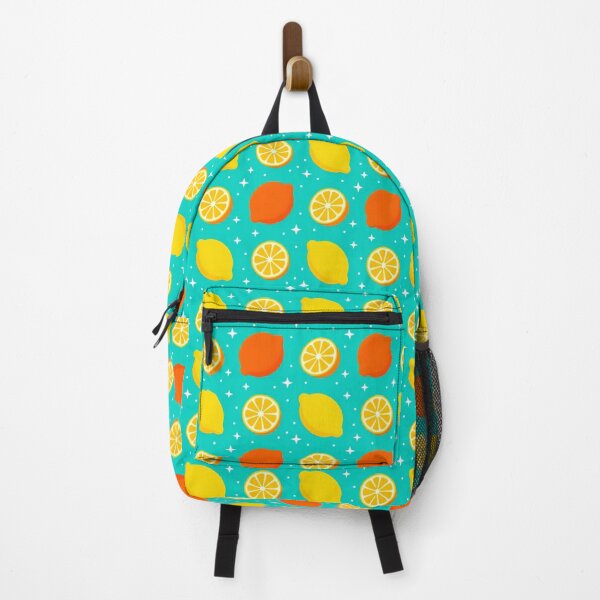 Item preview, Tropical Citrus Backpack – Lemon & Orange Seamless Pattern Bag designed and sold by Prime Wardrobe.