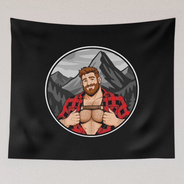 Item preview, Gay Daddy In Mountains| Gay Bear Pride Leather Gift For Gay Bears designed and sold by BrokenLabel.